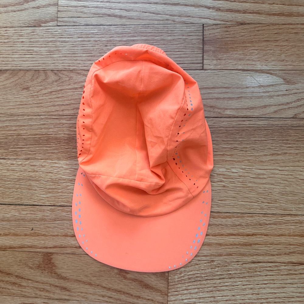 Lululemon orange neon running hat
